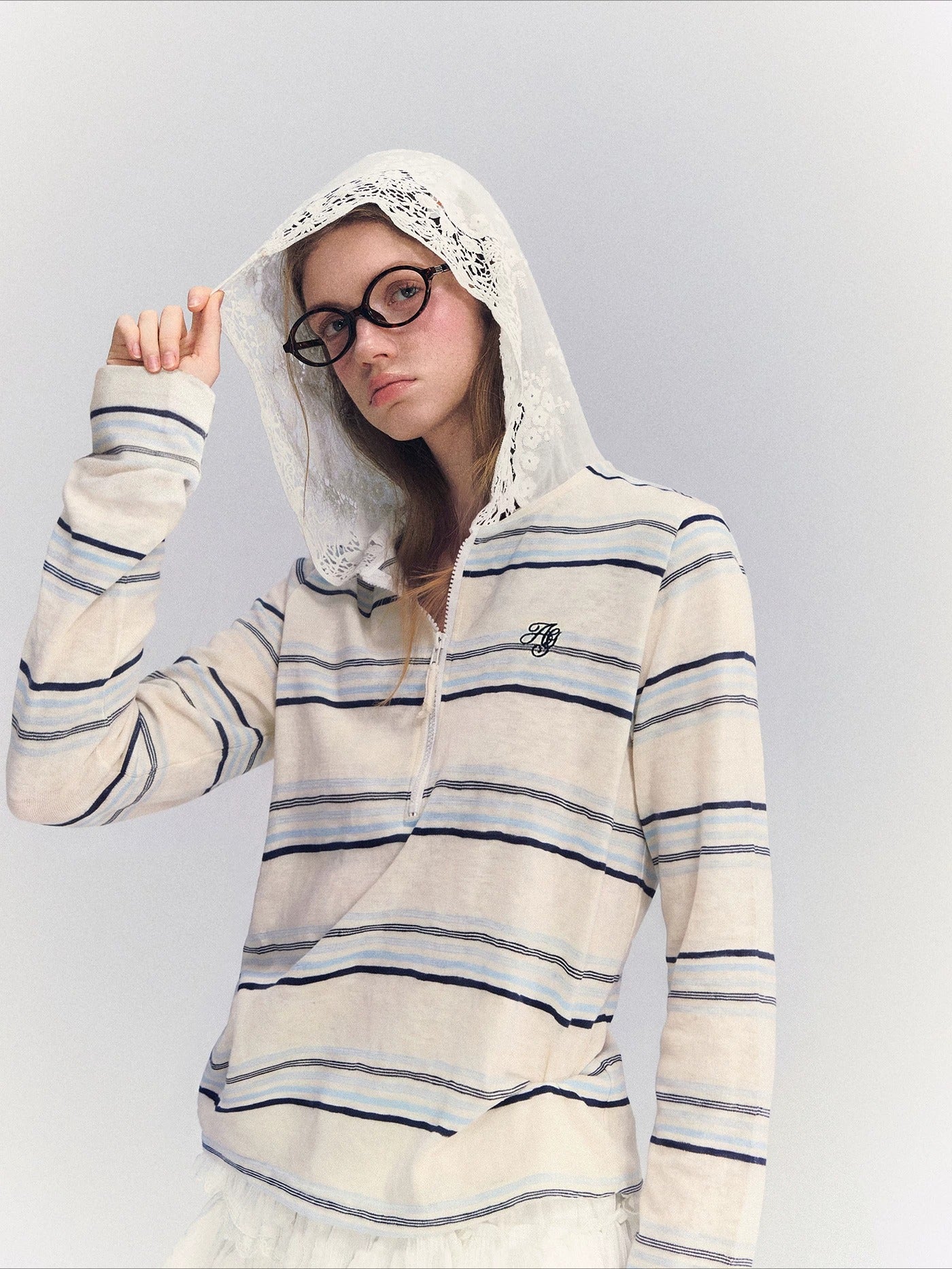 Lace Zip Hoodie