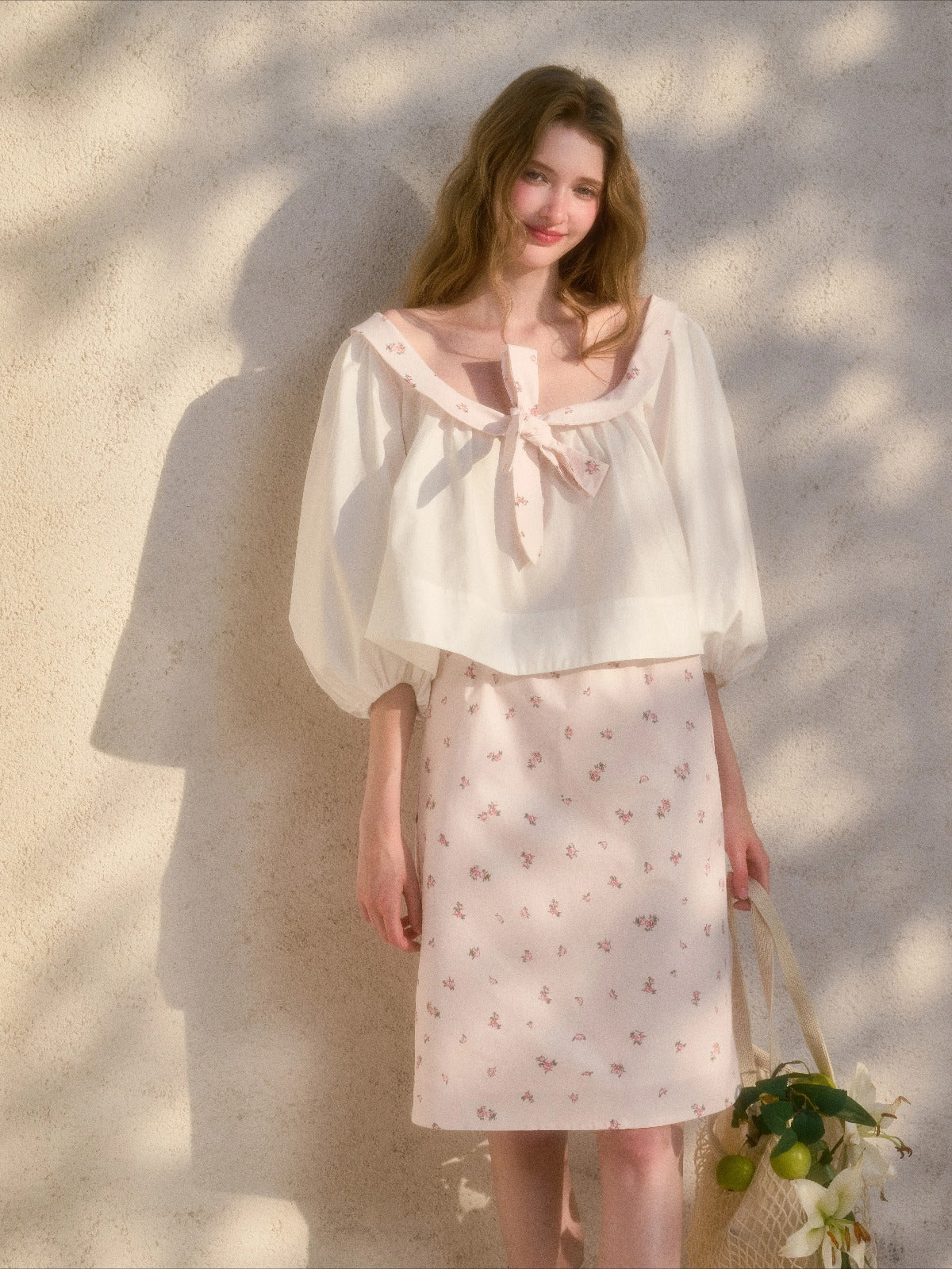 Floral Puff Sleeve Set