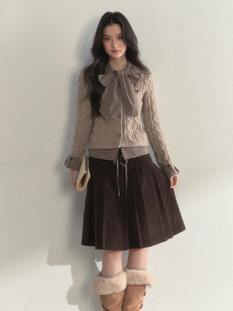 Cable Bow-Tie Splice Sweater