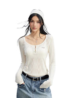 Ice Silk Hollow Knit Top