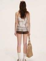 Light Brown Paisley Tube Top