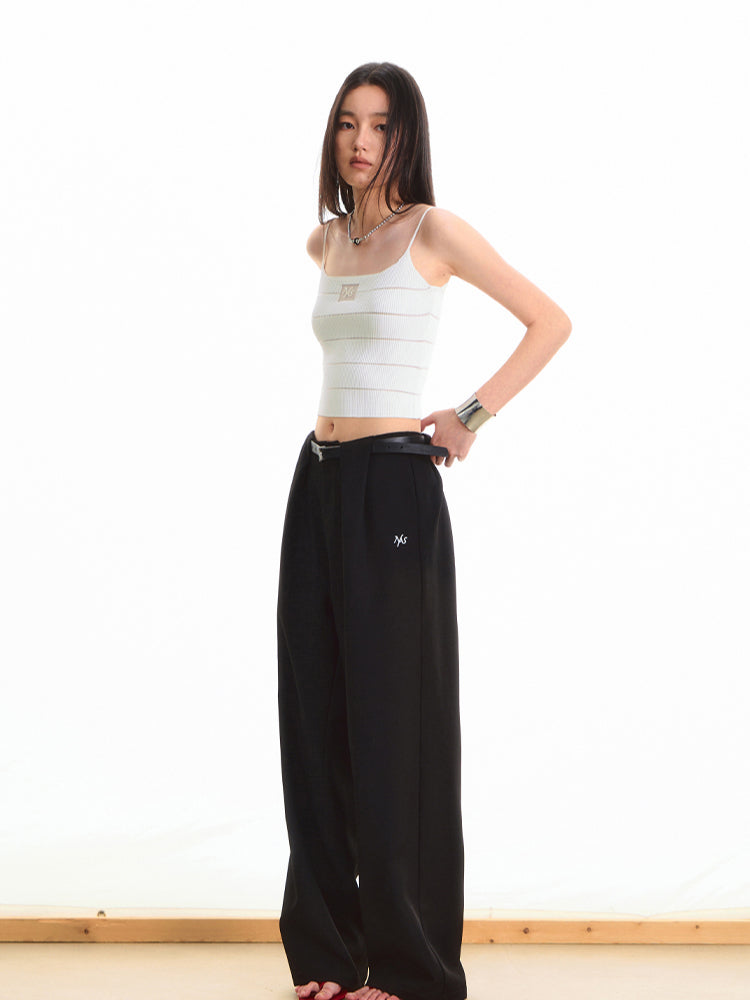 3D Pleated Suit Pants