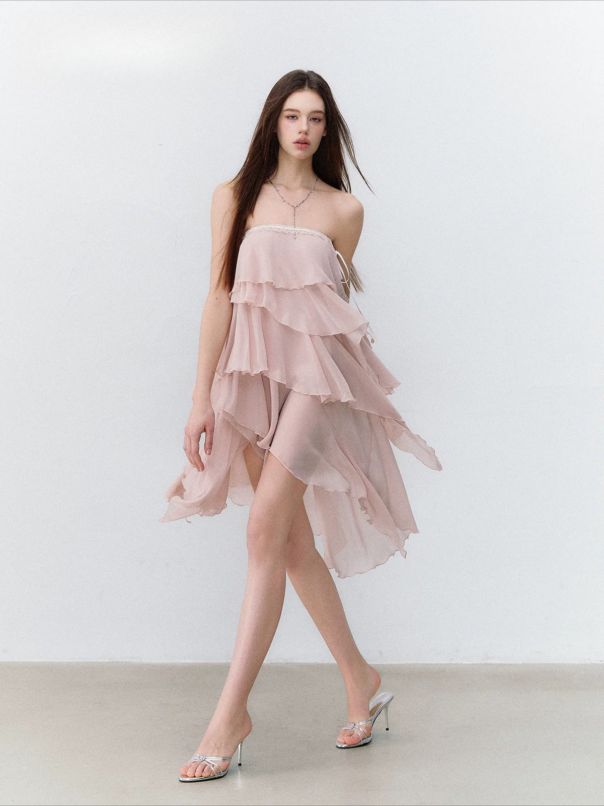 Goddess Layered Chiffon Dress