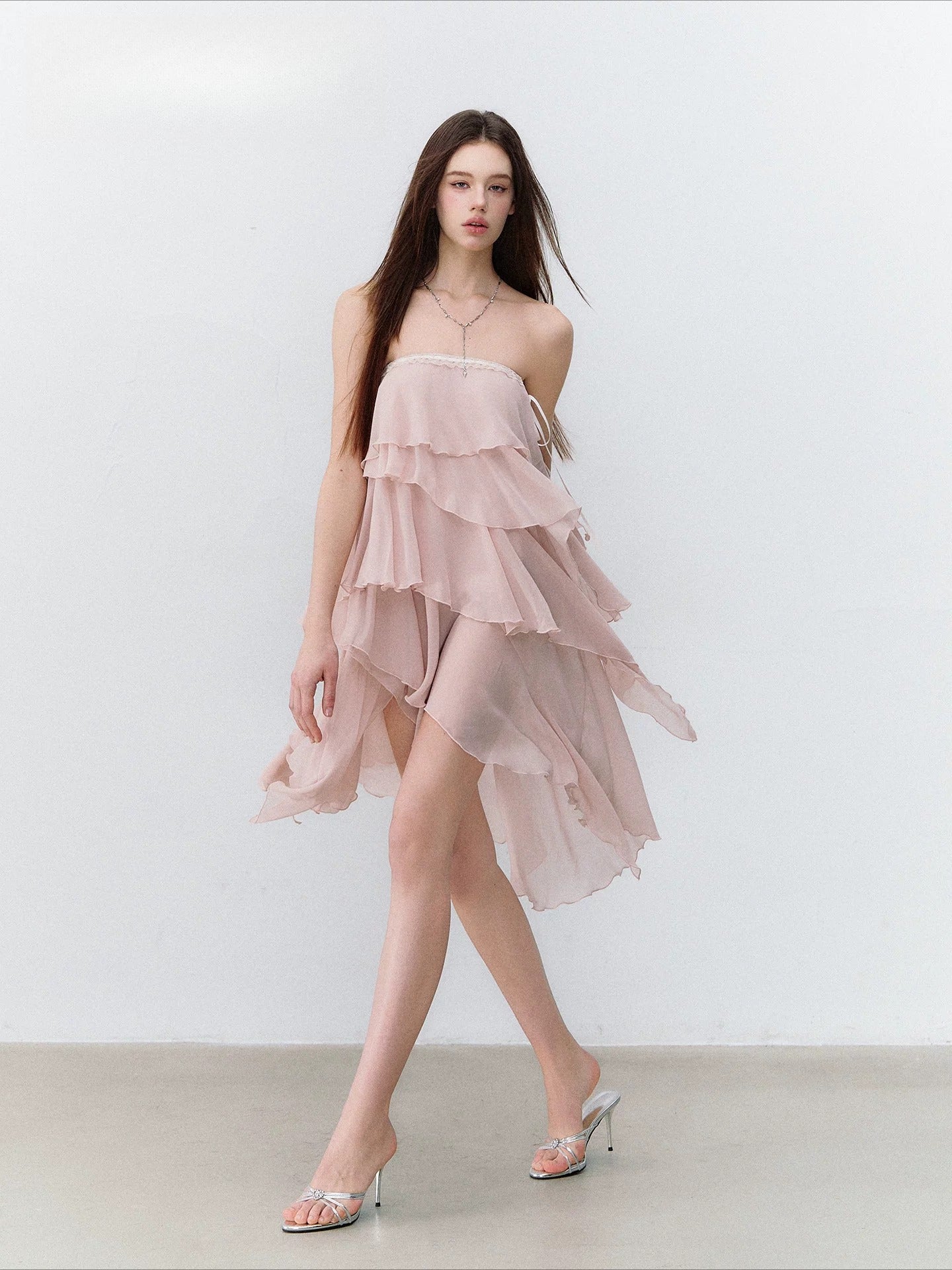 Goddess Layered Chiffon Dress