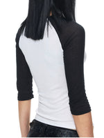 Graphic Contrast Raglan Sleeve T-Shirt