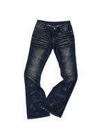 Vintage Rust Dyed Flared Jeans