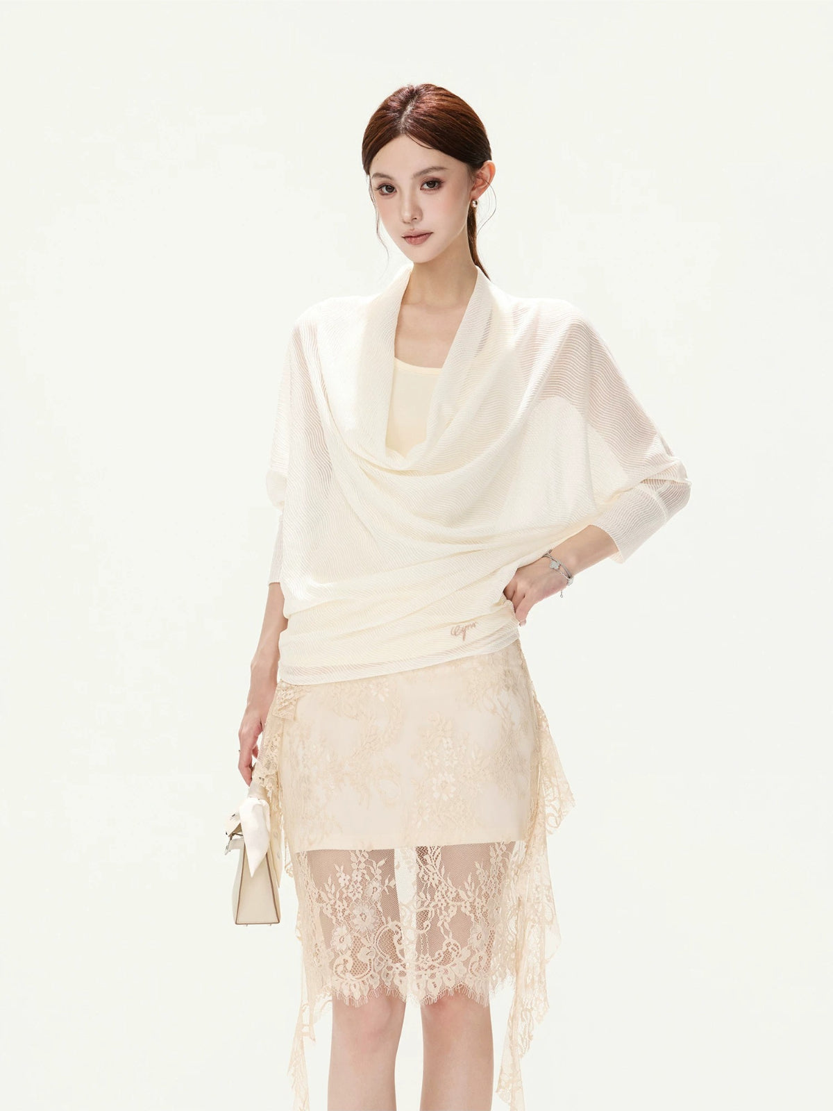 Sheer Batwing Top