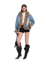Inuit Fur Collar Denim Jacket