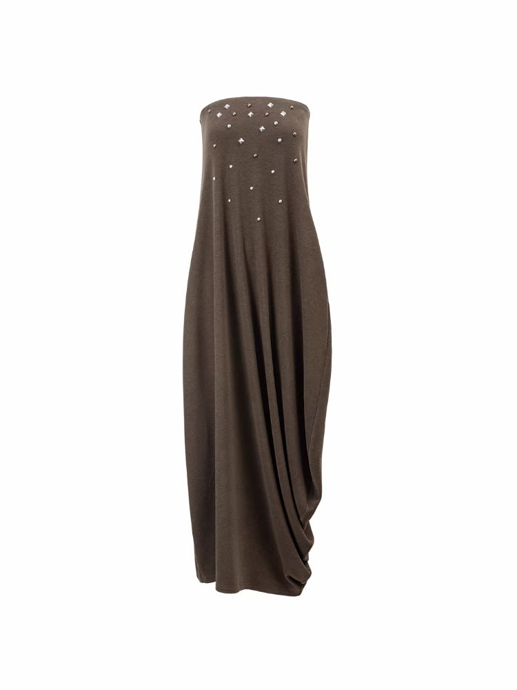 Studded Bustier Maxi Dress