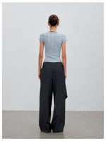 Twisted Wide Leg Trousers