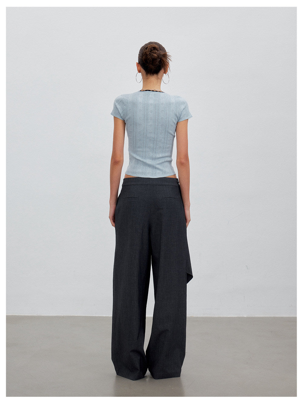Twisted Wide Leg Trousers