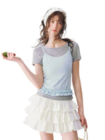 Ruffle Layered Tee Set