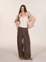 Vintage Faux Mink Fur Buckle Jacket