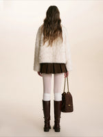 Detachable Scarf Plush Jacket