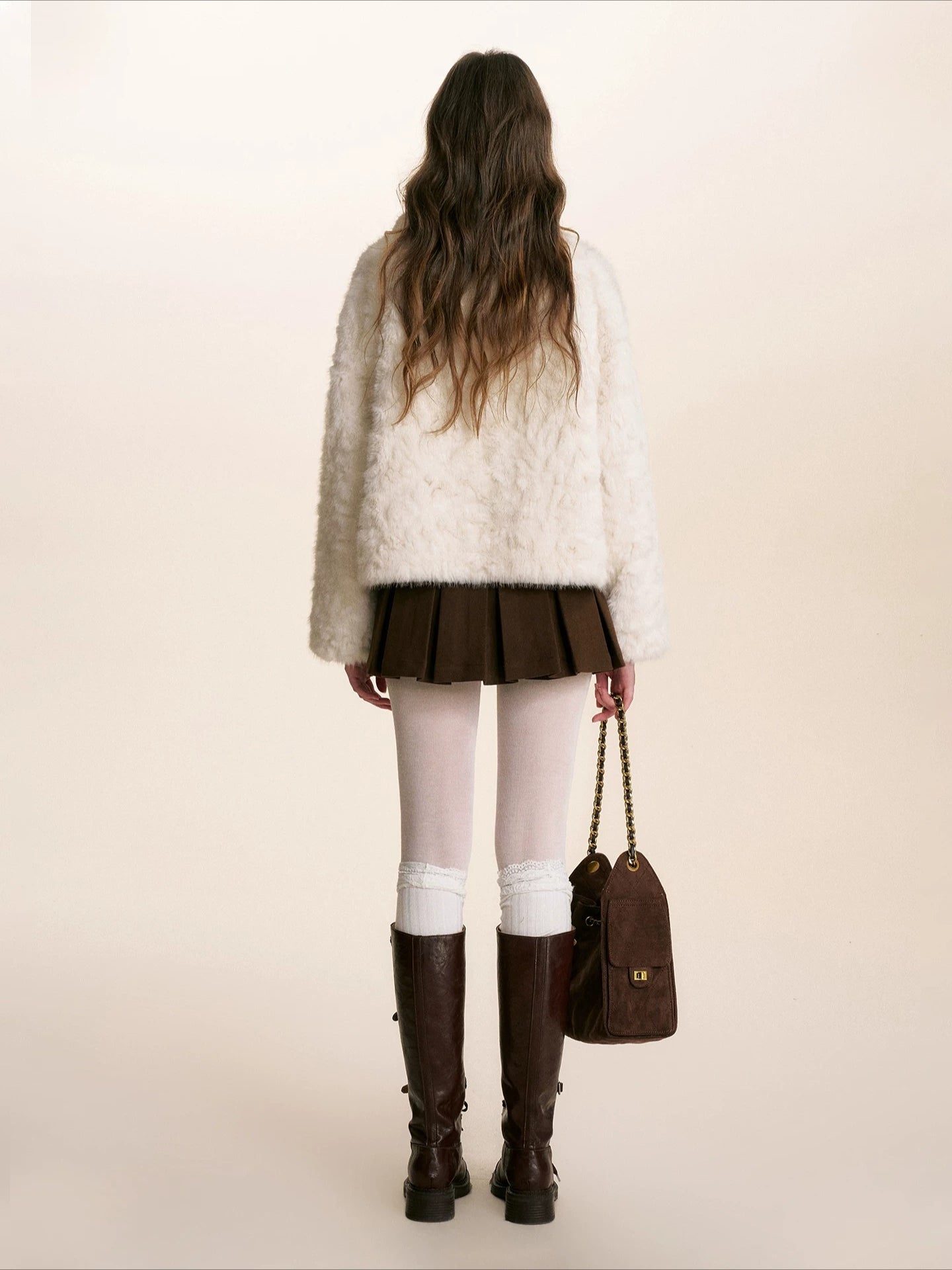 Detachable Scarf Plush Jacket