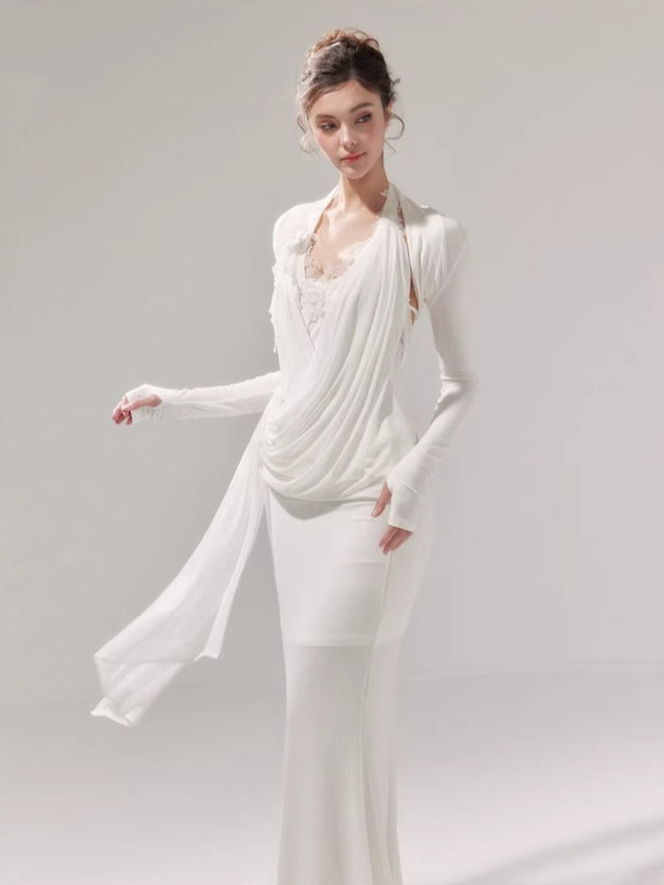 Draped Knit Mesh Set