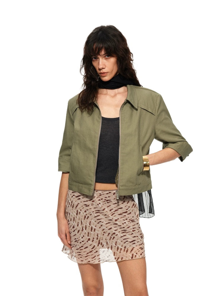 Cropped Seven Sleeve Jacket