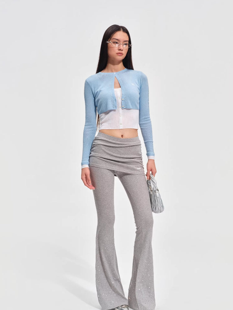 Glitter Layered Knit Pants