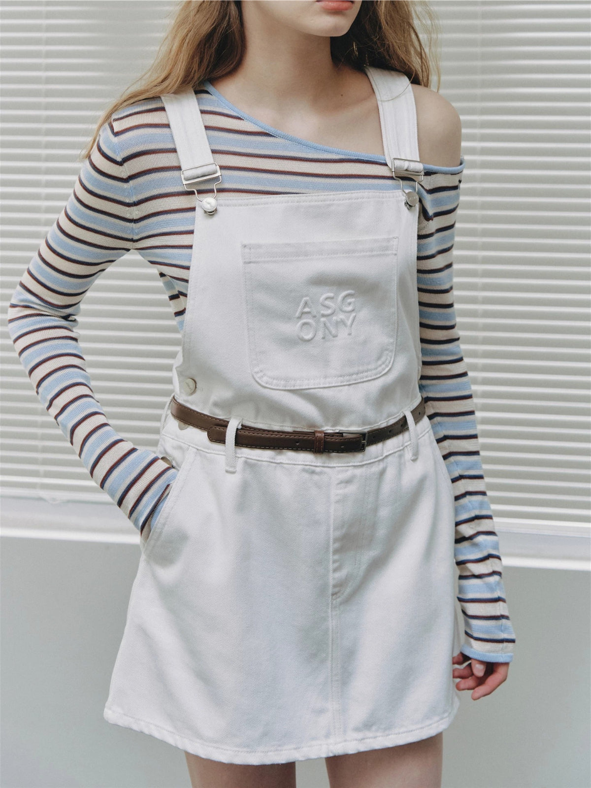 Lyocell Stripe Knit Top