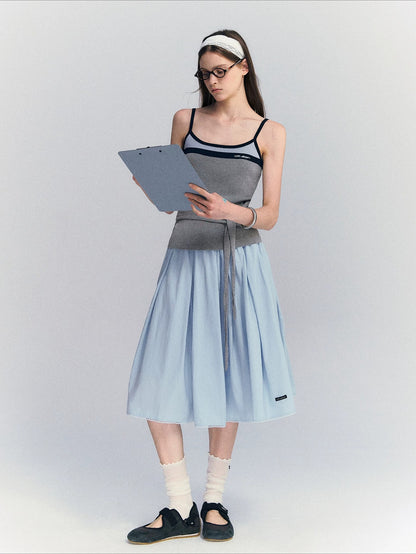 Contrast Strap Tank Top