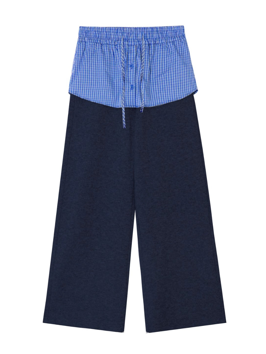 Plaid Layered Three-Piece Lounge Set