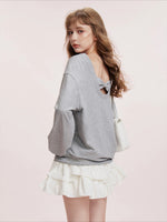 Lace Bow Sweatshirt