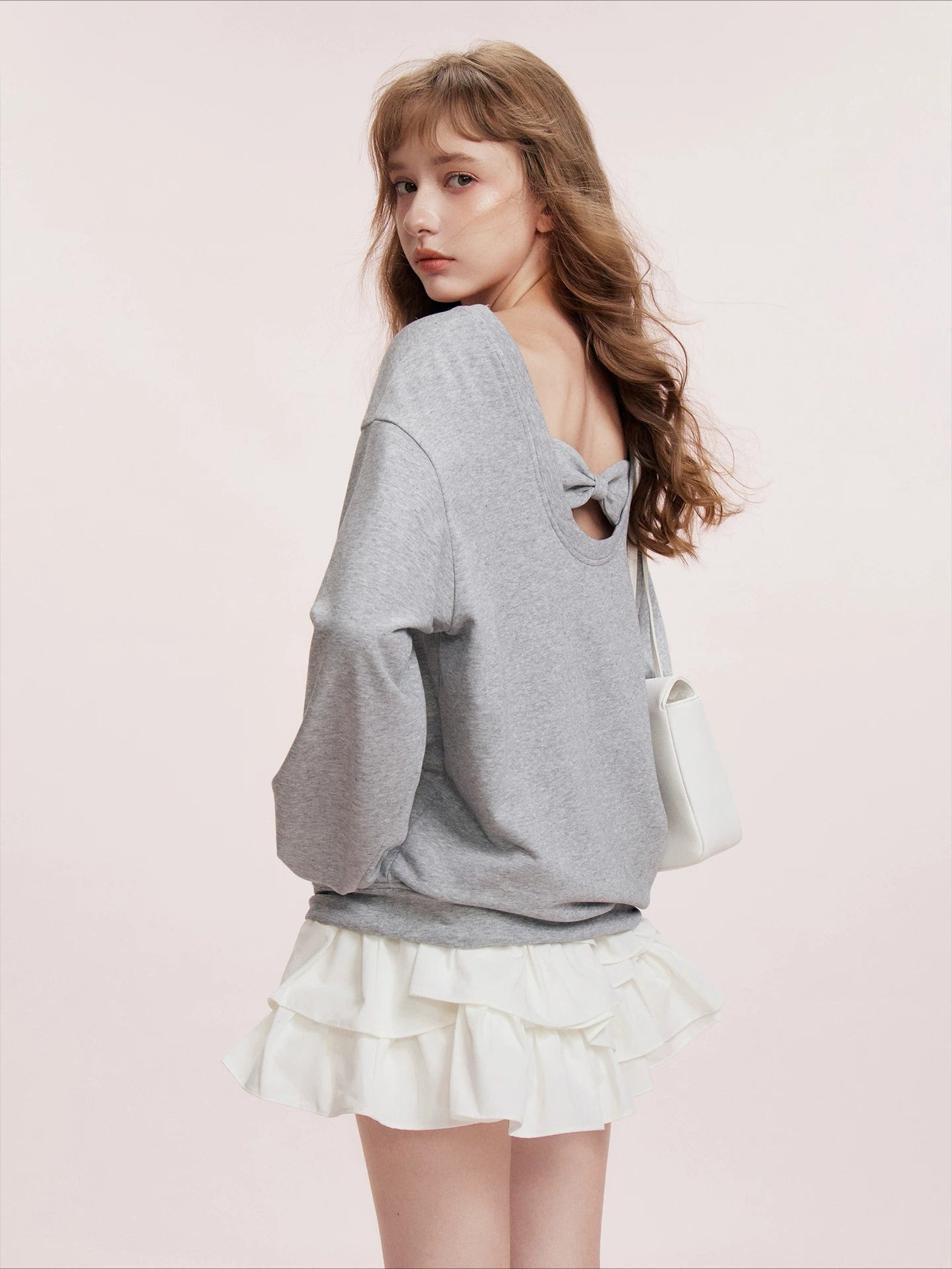Lace Bow Sweatshirt