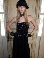 Studded Bustier Maxi Dress