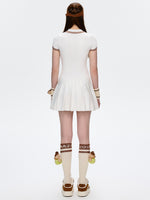 Tennis Polo-Neck Slim Fit Pleated Dress