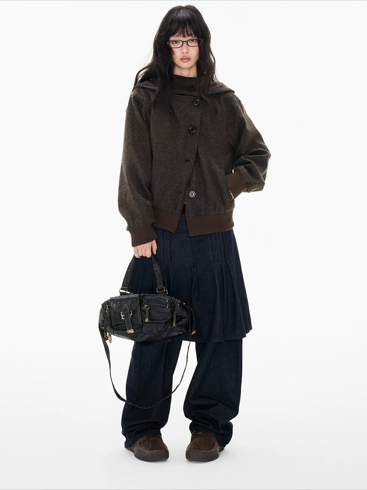 Hooded Button Jacket
