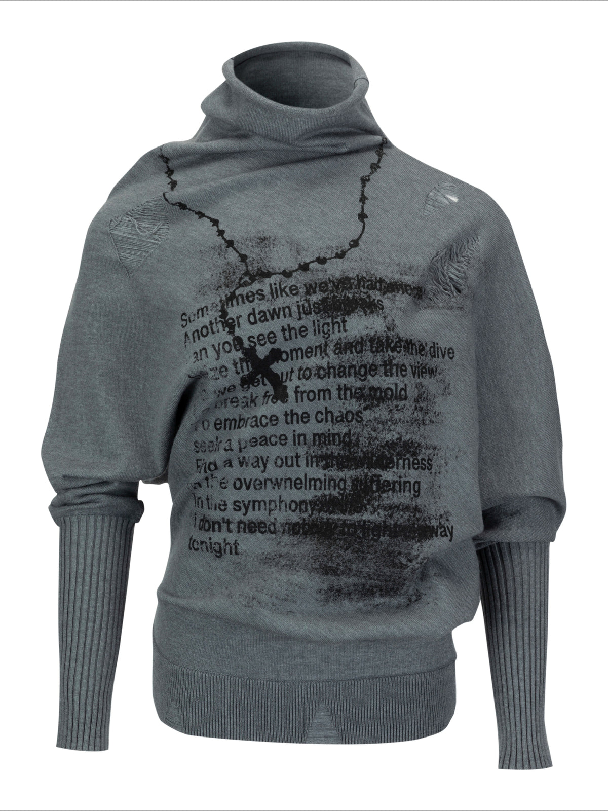 Asymmetric Chain Sweater