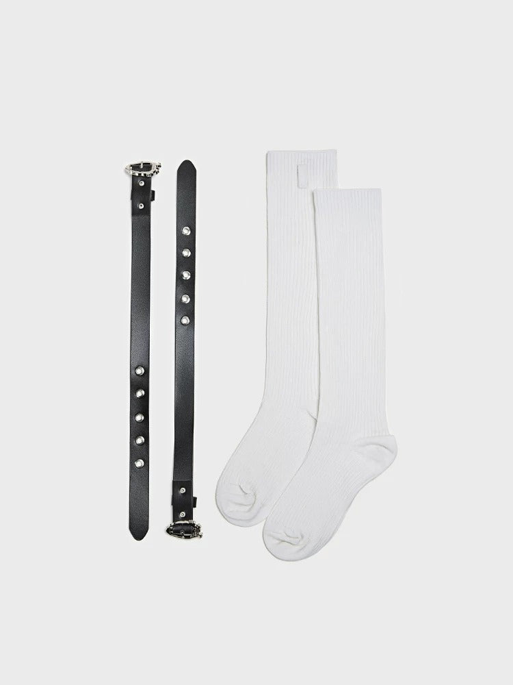Belt Ribbed Socks