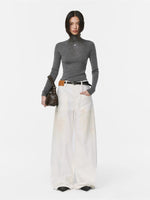 Cloud Fir Wool Turtleneck Knit Top