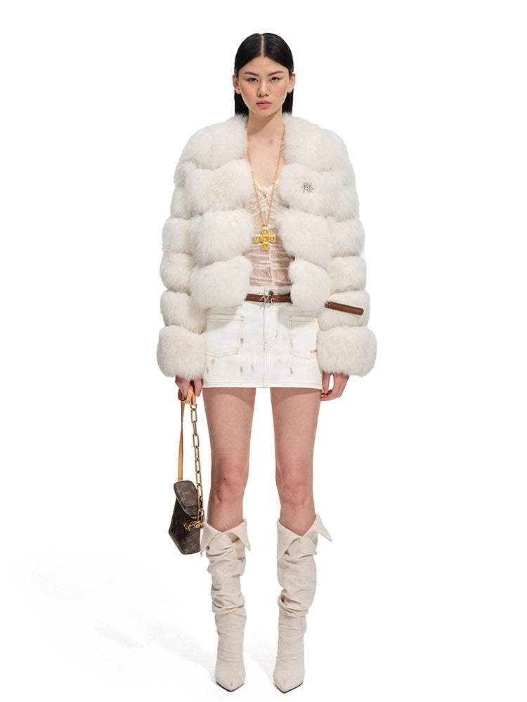 Polar Shearling Fox Fur Jacket