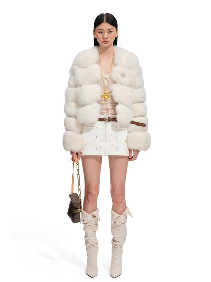 Polar Shearling Fox Fur Jacket