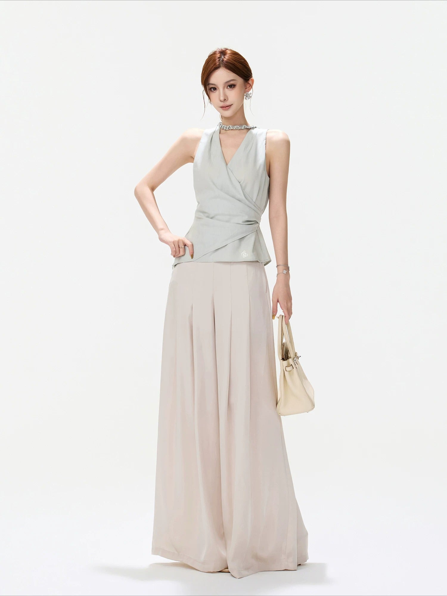Lyocell Halter Wrap Top
