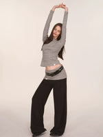 Contrast Striped Top & Pants Set