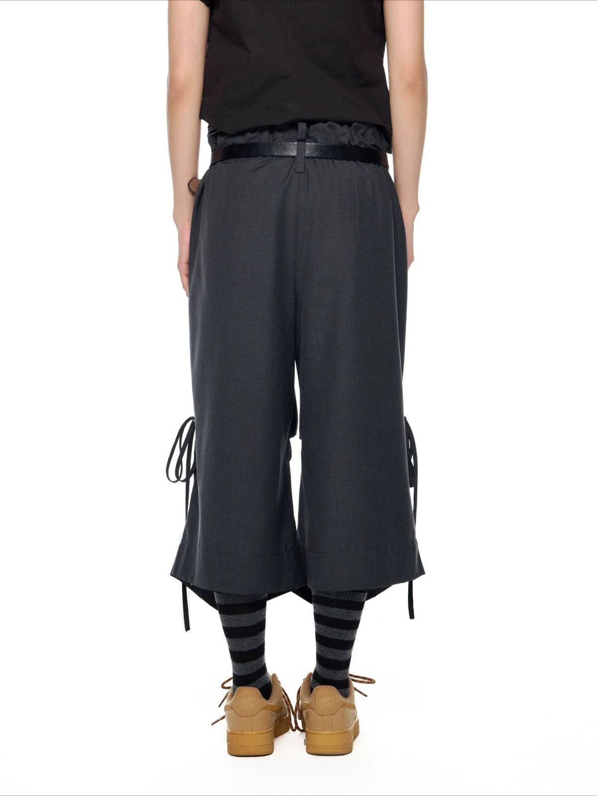 Drawstring Pleated Culottes