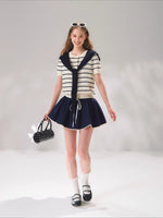 Striped Knit Sailor Top