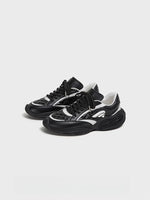 Black Quilted Casual Sneakers