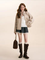 Appliqué Stand-Collar Jacket