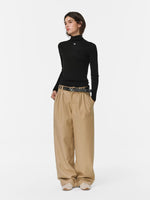 Cloud Fir Wool Turtleneck Knit Top