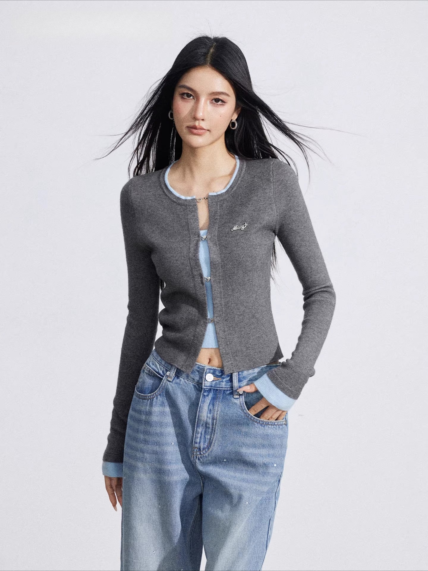 Contrast Layer Knit Top