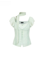 Tie-Neck Chiffon Blouse