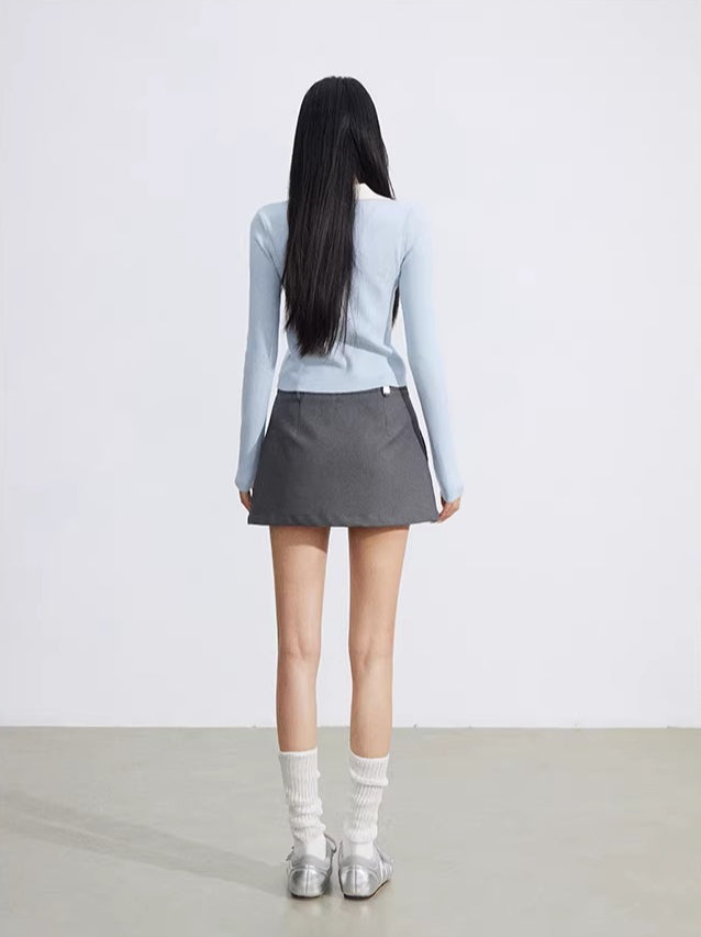 Black &amp; Blue Polo Knit Top