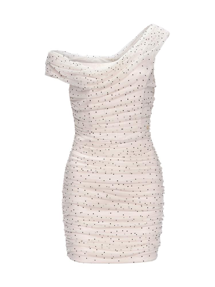Off-Shoulder Cowl Neck Elegant Mini Dress