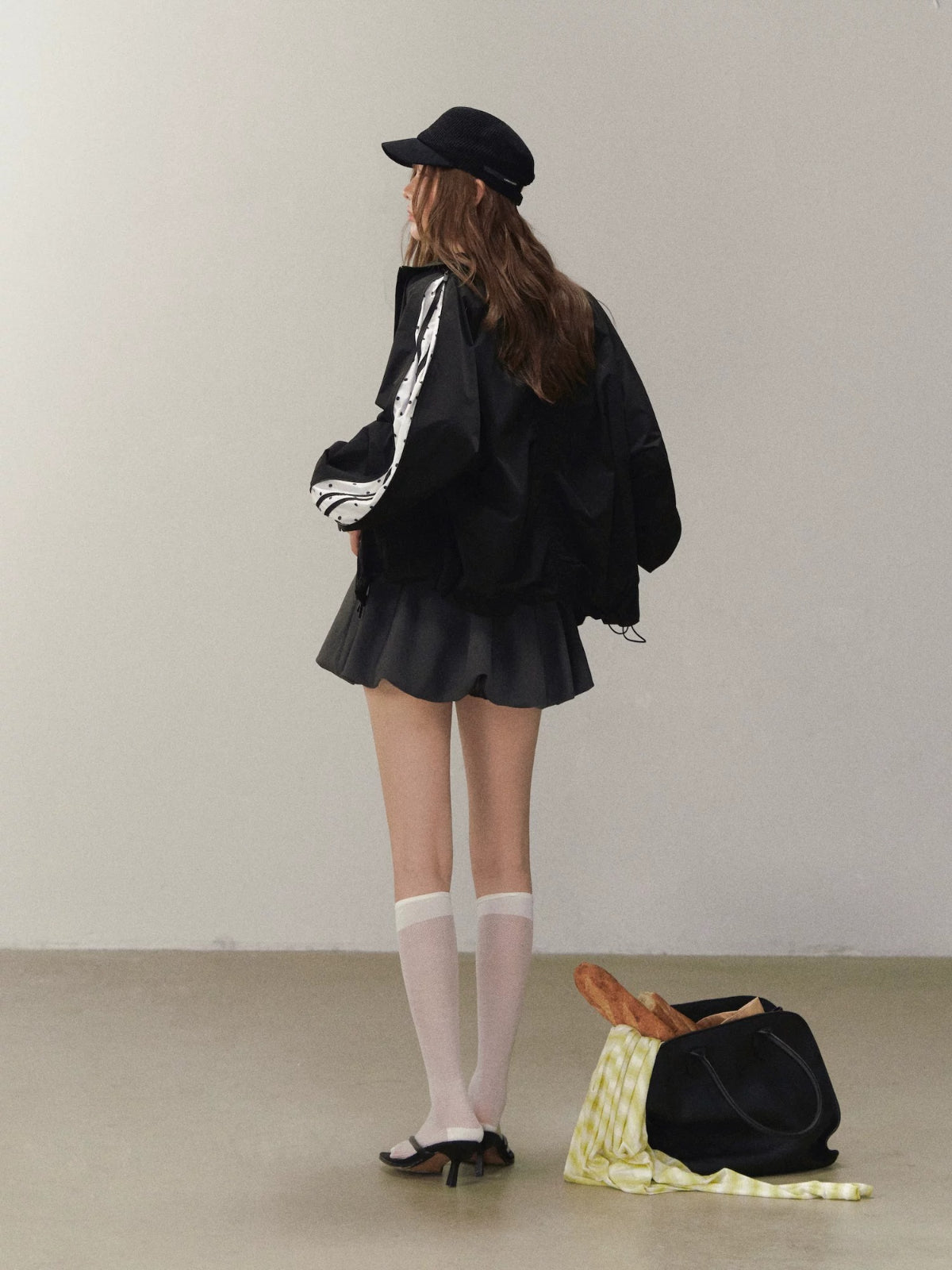 Side Zip Stand Collar Jacket