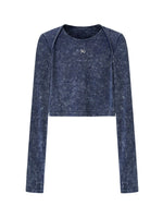 Washed Denim Long-Sleeve T-shirt
