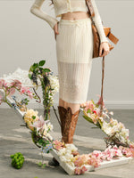 Beige Knitted Lightweight Cardigan
