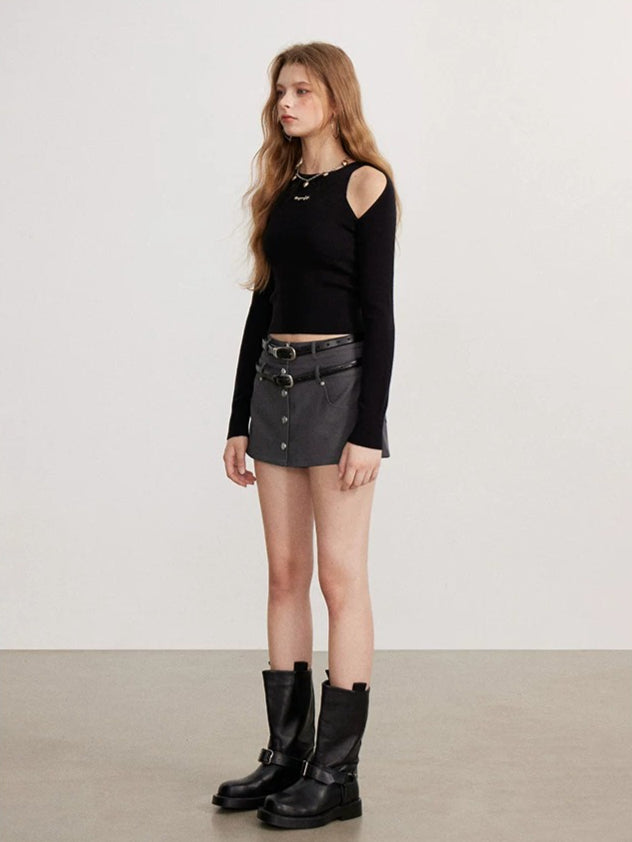 Off Shoulder Knit Top